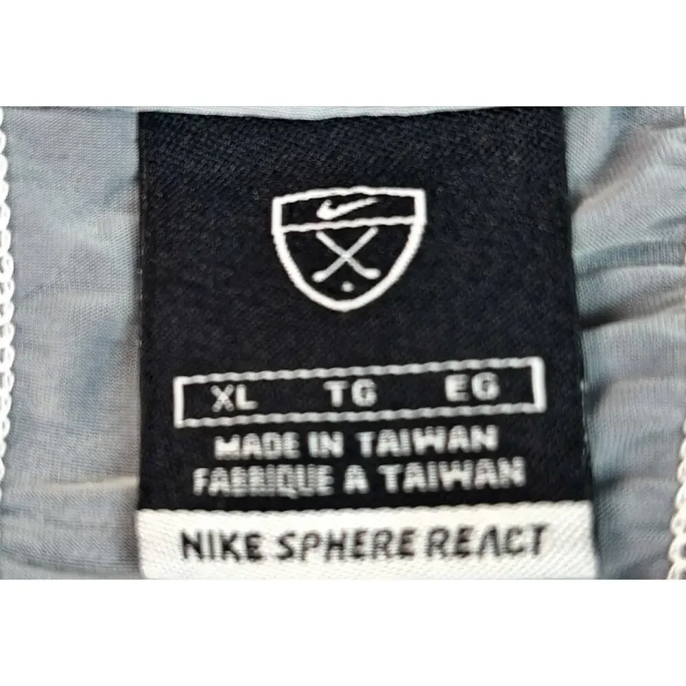 Vintage Nike Sphere React Shirt Mens XL White Gray 1/4 Zip Golf Made Taiwan 90s
